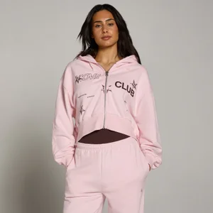 MP ženska Move Club Graphic lahka jopa na zadrgo z zanko - blush - Size L