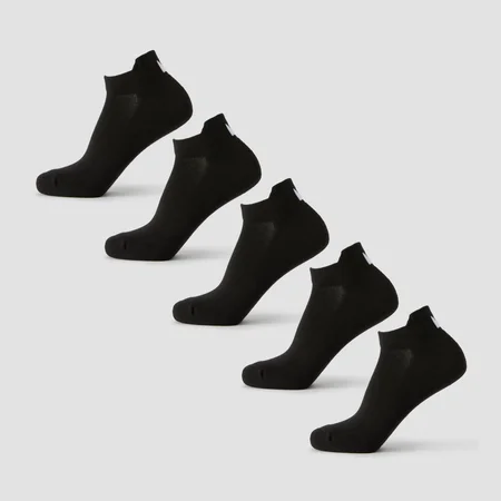 MP unisex nizke nogavice (5 v paketu) - črna