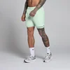 MP moške kratke hlače Training 13 cm 2 v 1 tkane - svetlo rumeno zelena