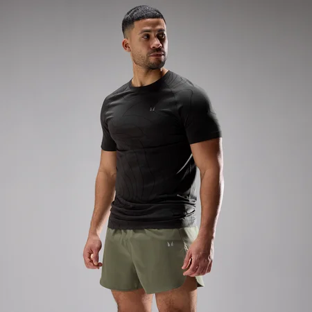 MP moška majica velocity ultra brez šivov - washed black