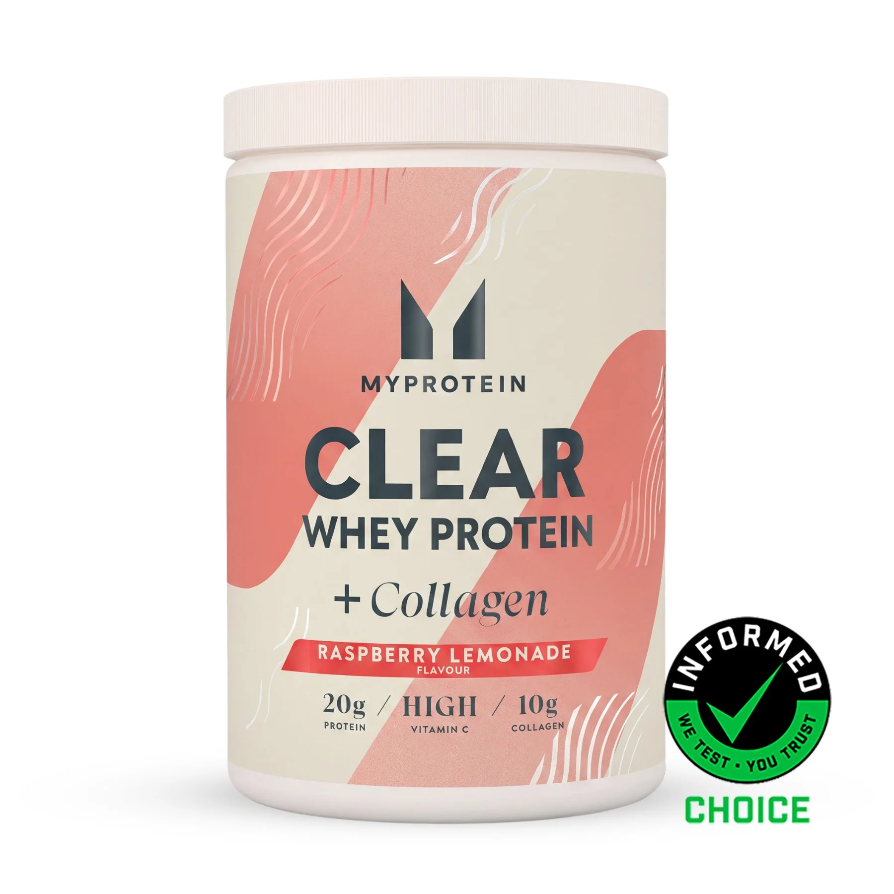 Clear Protein | Sirotka in kolagen - 500g - 20Porcij - Limonada z Malinami Slika 1