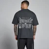 MP moška prevelika bombažna majica Lift Graphic Washed - temno siva