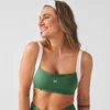 MP ženska sports bra s kontrastom in zavitim hrbtom X Tatiana - zelena