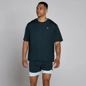 MP moška hibridna mrežasta majica širkega kroja - izbledelomodra - Size S