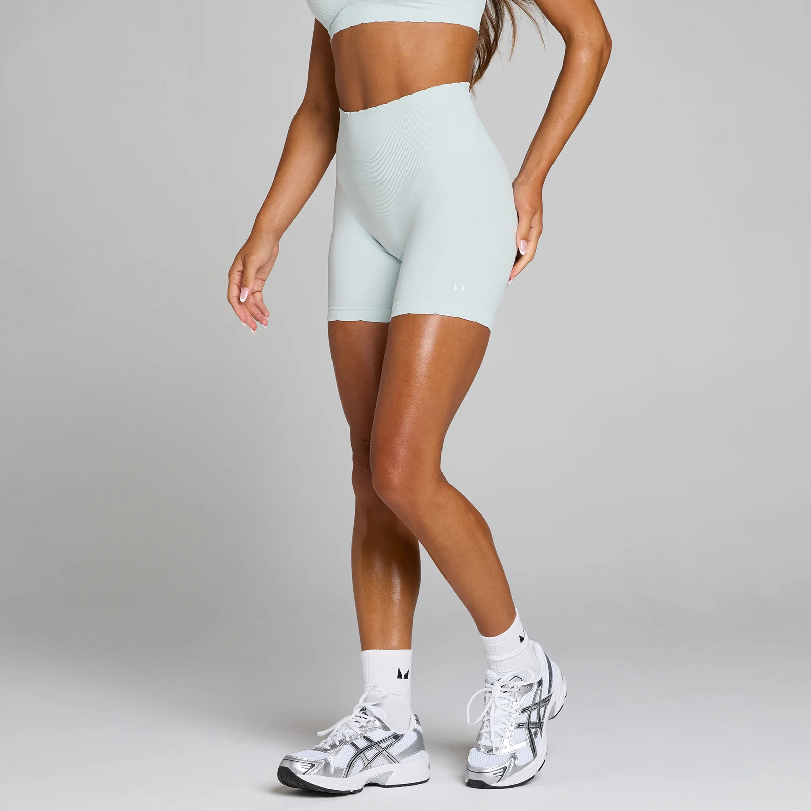MP ženske kolesarske kratke hlače tempo ultra seamless - blue aura - XS Slika 1