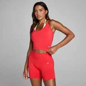 MP ženska brezšivna slojevita majica brez rokavov - rdeča - Size XS