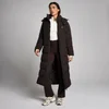 MP ženska podložena jakna maxi puffer - kakav