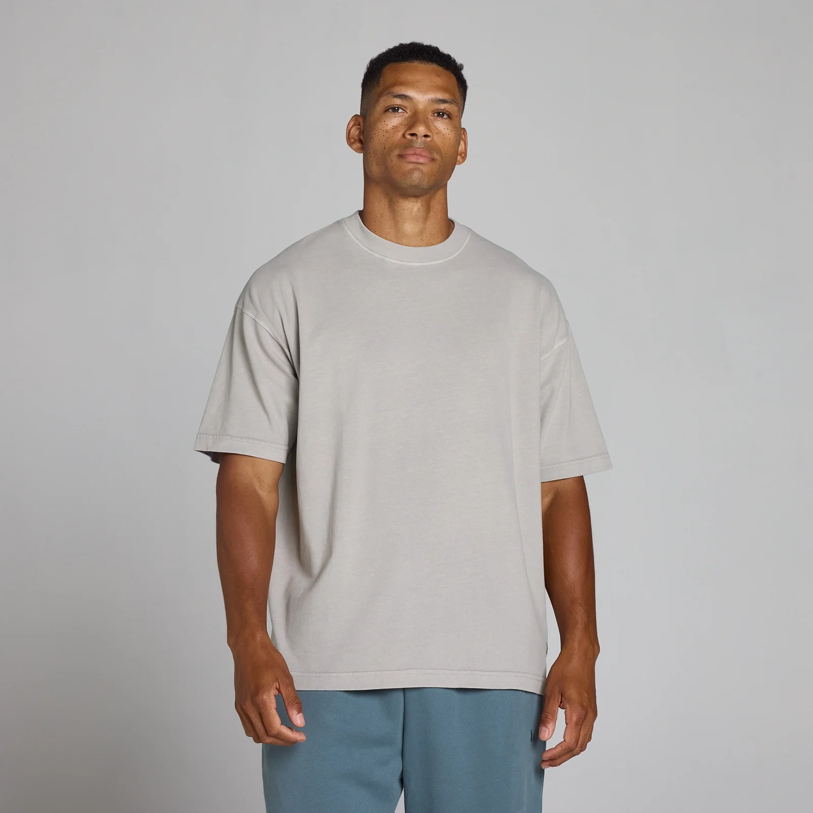 MP Men's Washed Oversized T-Shirt - Chalk Grey - L Slika 1