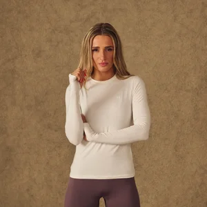 MP ženska majica z dolgimi rokavi in odprtinami za palce X Tatiana - pearl - Size XXL
