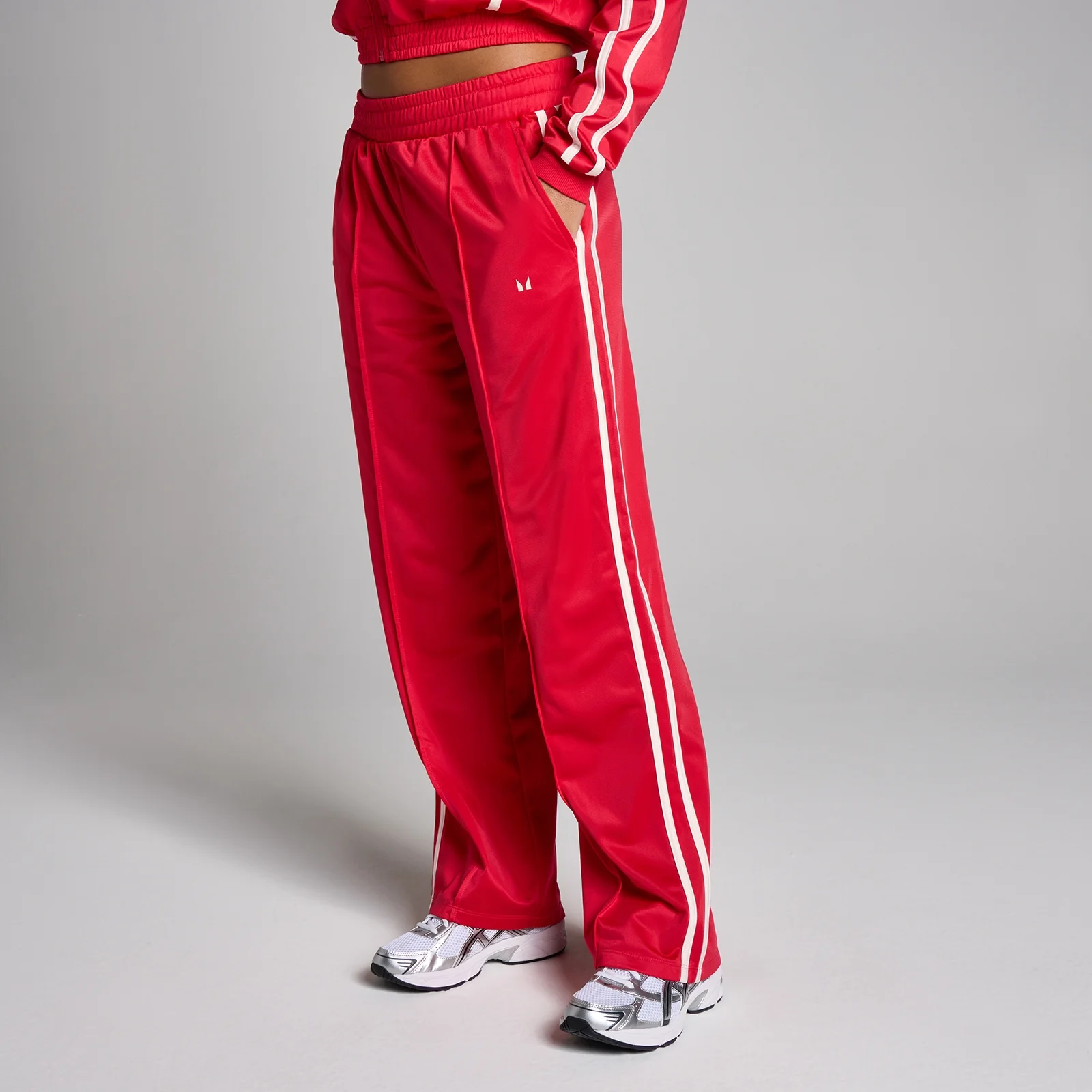MP ženske trenirke tricot s ravnimi hlačnicami - chilli - S Slika 1