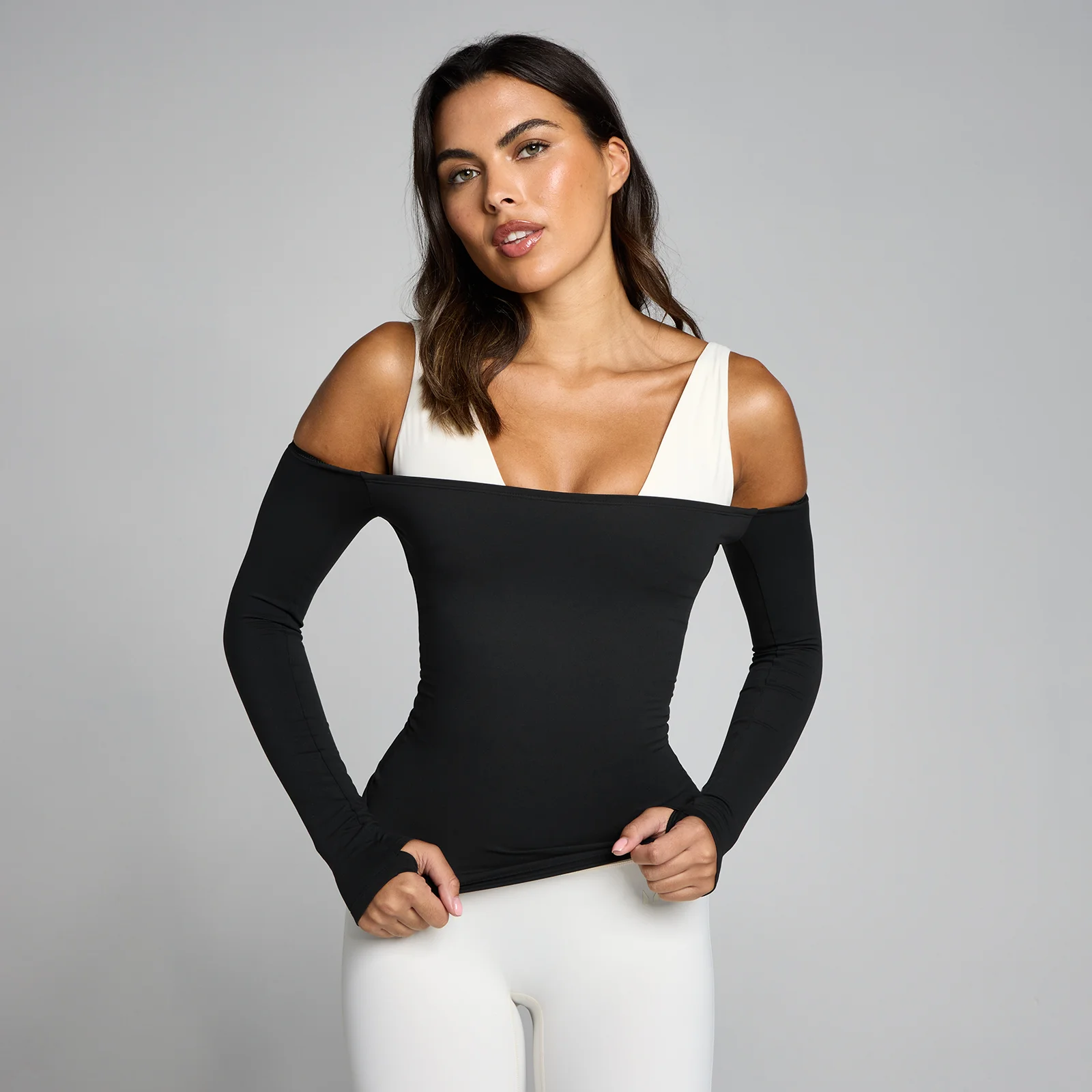 MP Ženska Tempo Off The Shoulder LS Top - Črna - S Slika 1