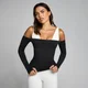 MP Ženska Tempo Off The Shoulder LS Top - Črna