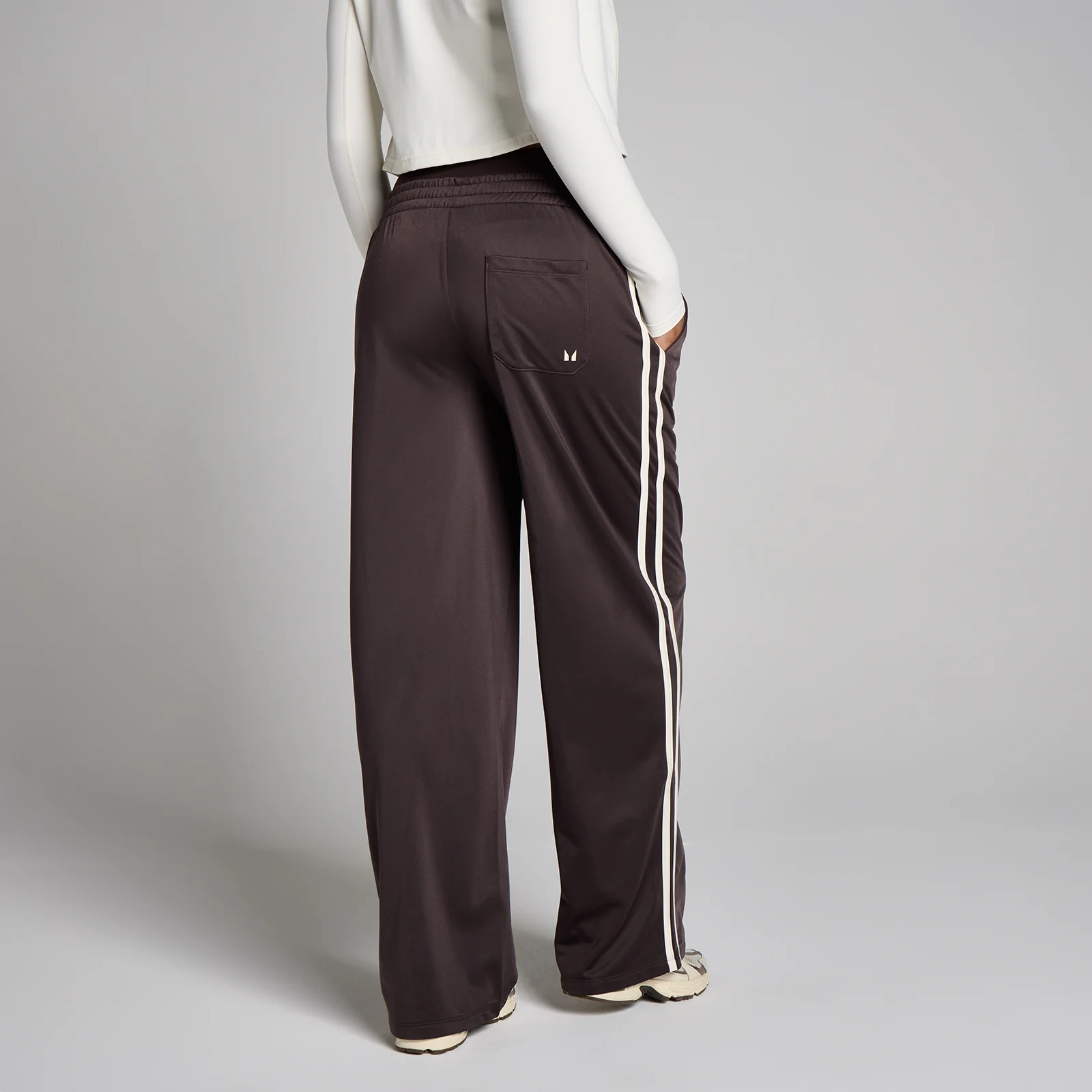 MP ženske trenirke tricot s ravnimi hlačnicami - kakav/vanilija - XS Slika 1