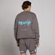 MP unisex hibridni pulover z grafiko - pepelnato siv