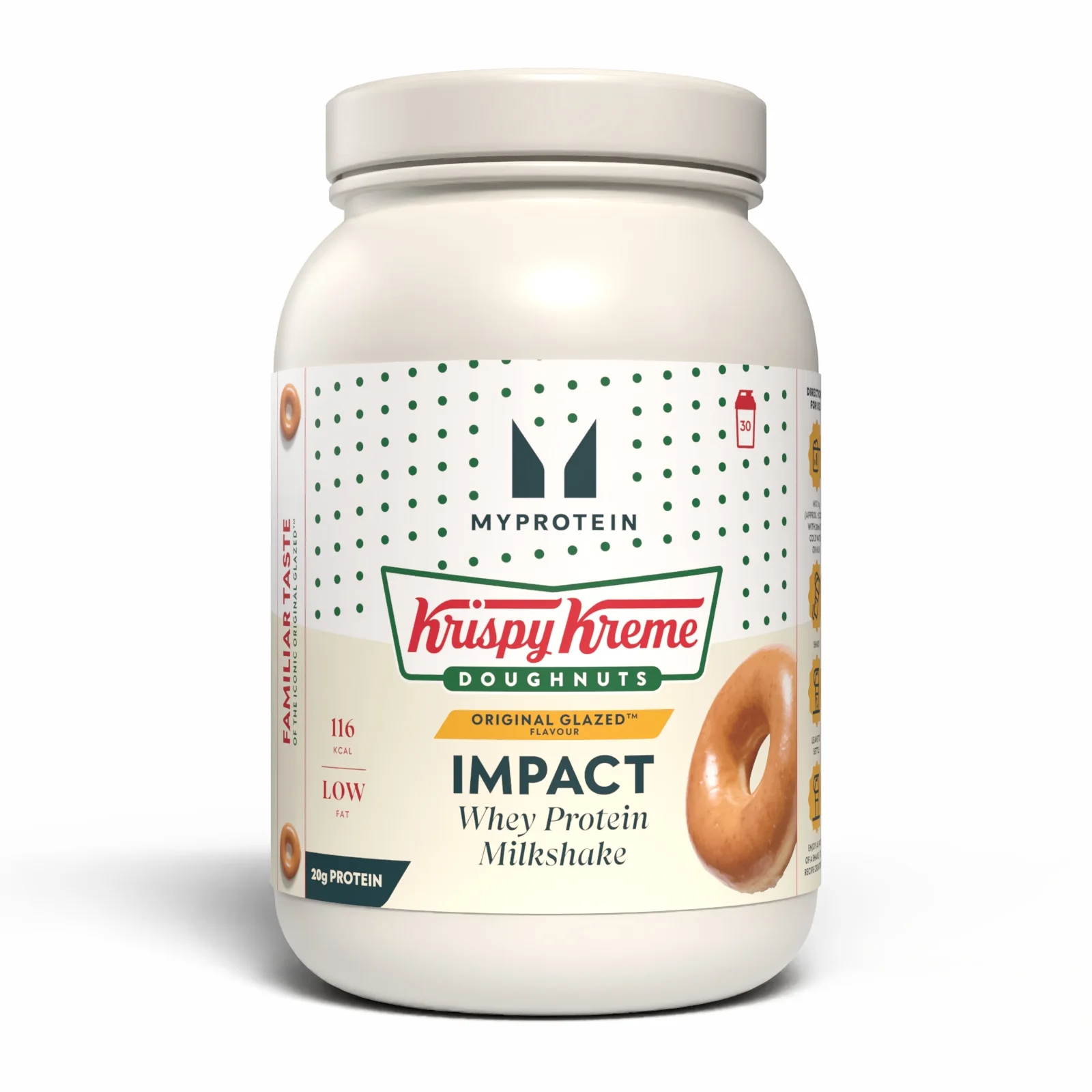 Impact Whey Protein Milkshake - 930G - 30Porcij - Krispy Kreme® Original Glazed™ doughnut Slika 1