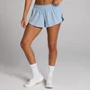 MP ženske tkane tekaške kratke hlače 3" - modra denim