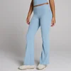 MP ženske rebraste zvonaste hlače - modra denim