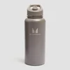 Myprotein reciklirana kovinska steklenica s slamico 1 l - temno rjava