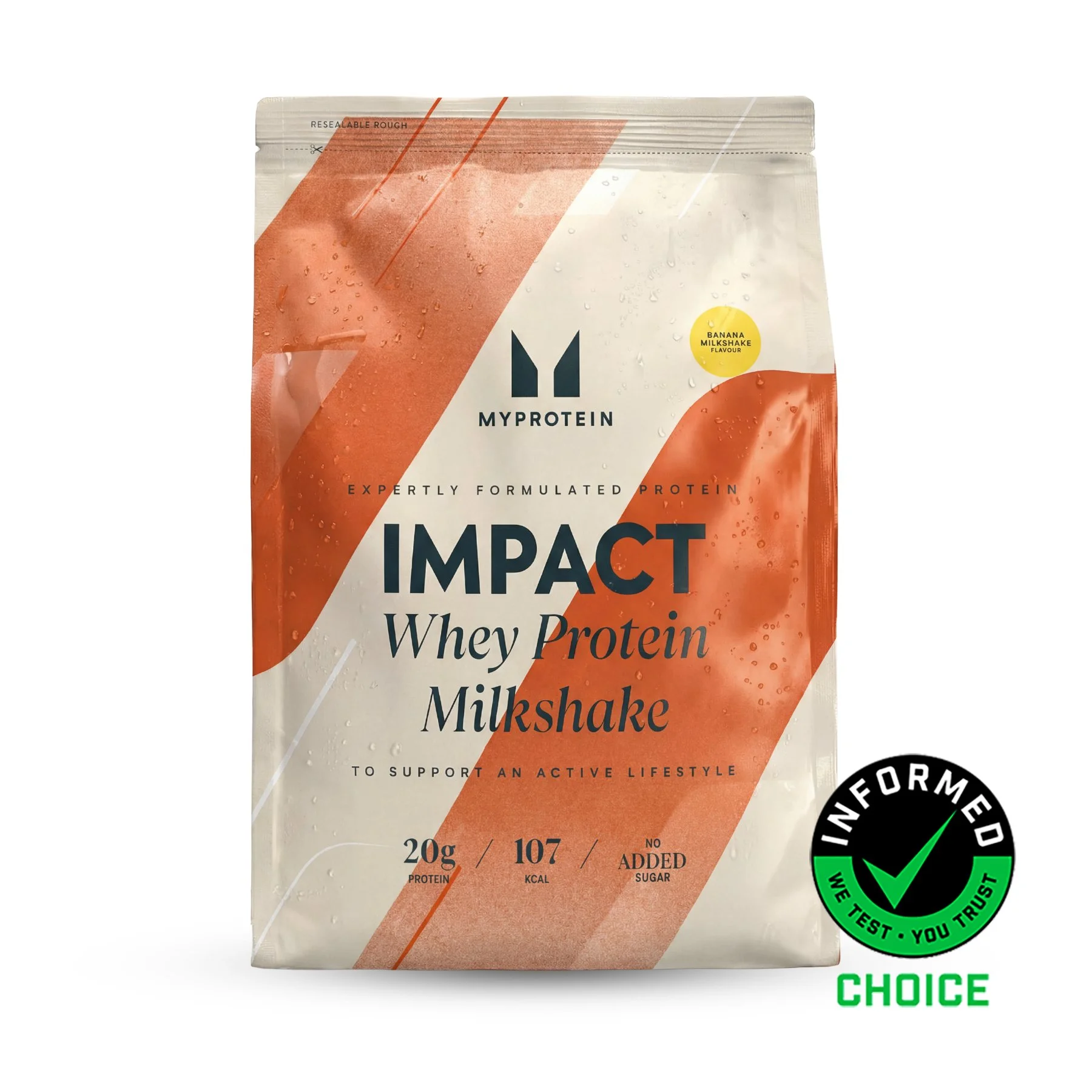 Impact Whey Protein Milkshake - 435G - 15Porcij - Banana Milkshake Slika 1