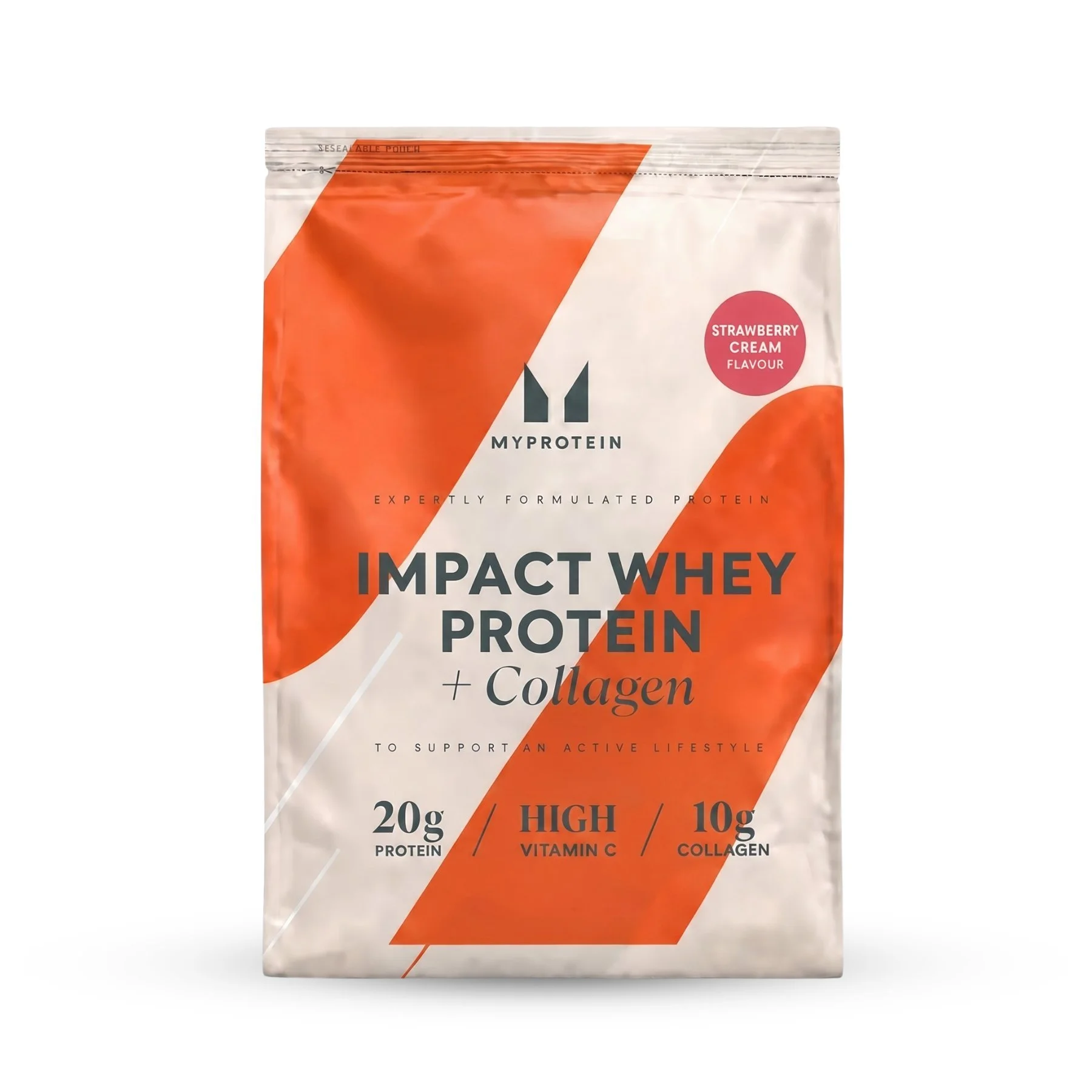 Impact Whey Proteini - 2160g - 90Porcij - Strawberry Cream (+Collagen) Slika 1