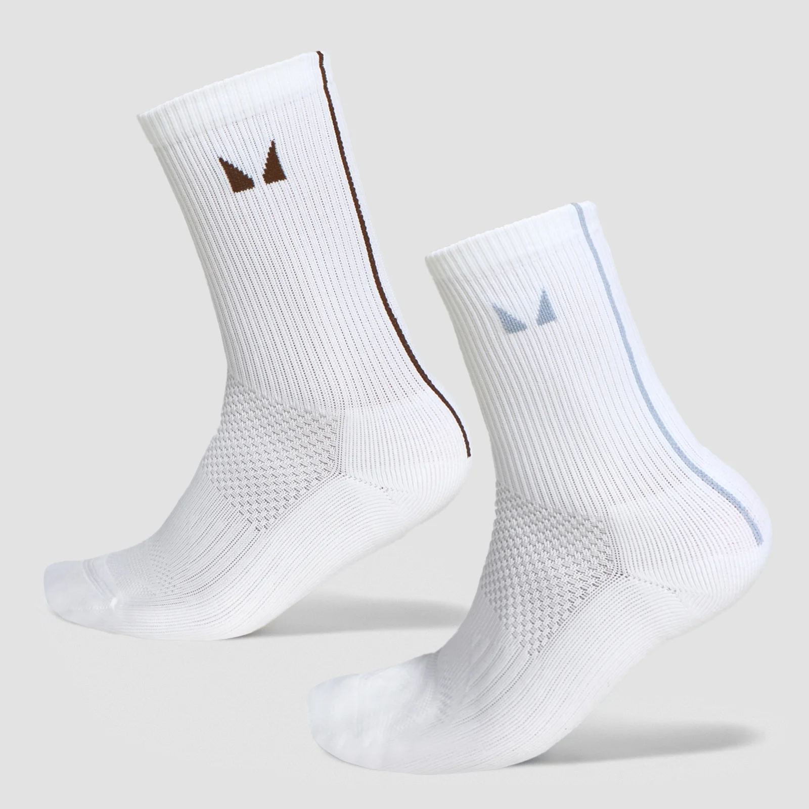 MP Stripe Running Socks (2 Pack) - Milk Chocolate/Denim Blue - UK 2-5 Slika 1