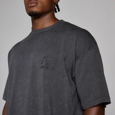 MP X Gold's Moška Washed Graphic Oversized Majica - Washed Coal - XS Slika 6