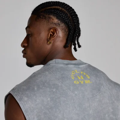 MP X Gold's Moška Washed Graphic Oversized Tank - Steel Blue - XL Slika 6
