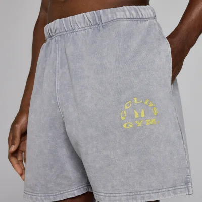 MP X Gold's Moška Washed Graphic Oversized Sweat Kratke Hlače - Steel Blue - XS Slika 6
