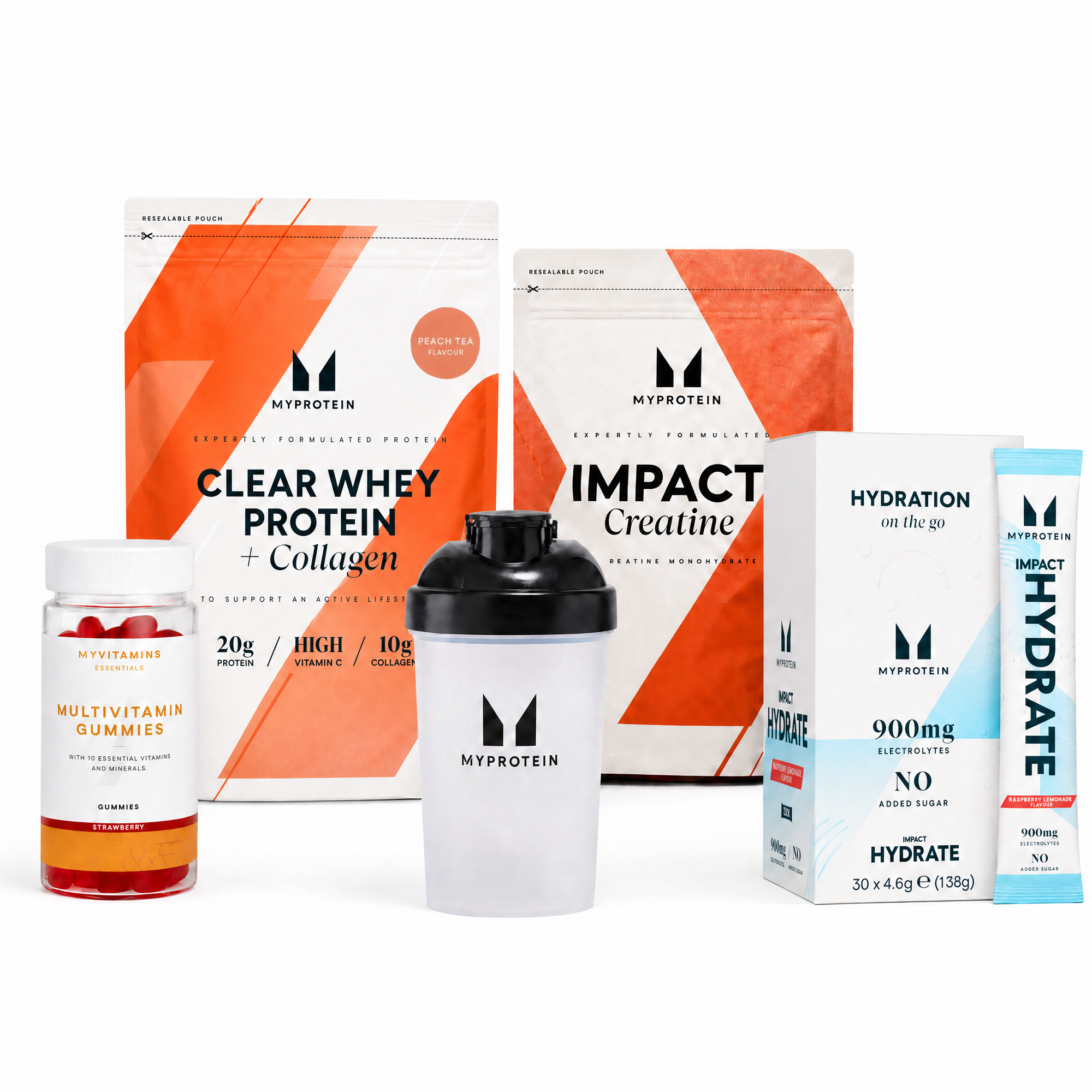 Impact Week Clear Protein Bundle - Raspberry Lemonade - 20Porcij - Peach Tea Slika 1